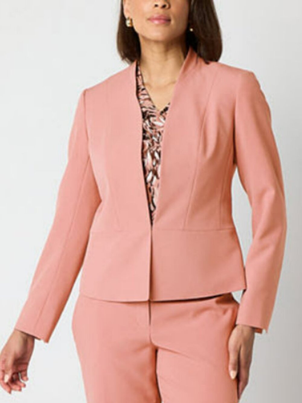 Black Label by Evan-Picone Blush Dusty Pink 2-Piece Pant Suit Set – Size 16